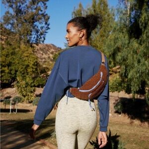 Anthropologie Annie Brown Sherpa belt bag